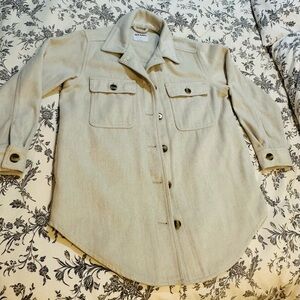 Old Navy cream colored heavy weight Shacket